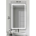thumbnail image 3 of Espejo Luz Led De Pared Tocador Baño Touch Cambio 3 Luces Marco Modelo Blanco, 3 of 4