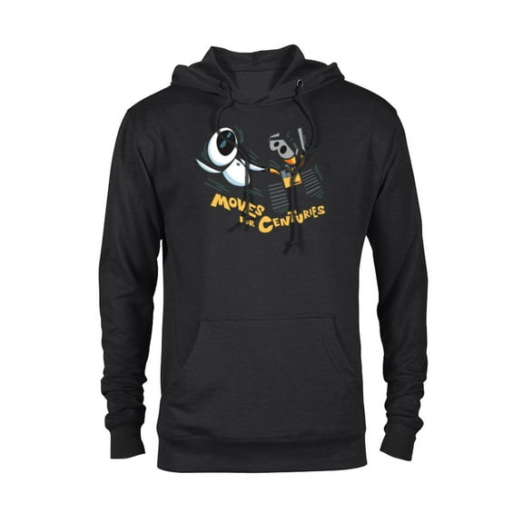 Disney and Pixar’s Wall-E and EVE Moves for Centuries - Pullover Hoodie for Adults - Customized-Black