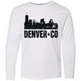 thumbnail image 3 of Inktastic Denver Colorado Skyline Grunge Long Sleeve Youth T-Shirt, 3 of 5