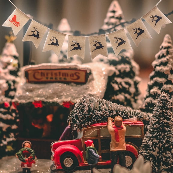 WEAVILUX Bunting Banner 1 Set Swallow Tailed 2.8 Meters Assorted Color for Christmas Theme Party