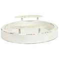thumbnail image 5 of SOFE 16" Farmhouse Oval Wood Tray, White Distressed Serving Tray with Carved Handles, Serving Tray Decorative and Rustic Candle Holder Tray, Coffee Table Tray Centerpieces for Dining Room/Kitchen, 5 of 7