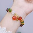 thumbnail image 3 of Joyería hecha a mano de la pulsera cristalina colorida del melocotón para las mujeres, 3 of 5