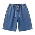 thumbnail image 5 of Men’s Outdoor Casual Denim Shorts Everyday Fashion Bottoms, 5 of 8