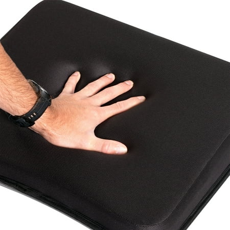LapGear - Smart-e Pro Memory Foam Lap Desk for 17.3" Laptop or Tablet - Silver Carbon