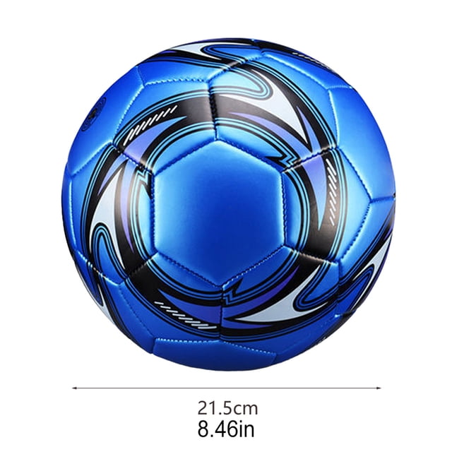 Ballon de Soccer Cousu à la Machine Compétition Ballons de Soccer Professionnels Taille Anti-Pression Match de Soccer Ballons de Jeu 5 Accessoires de Sport Portables Extérieurs Bleu