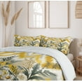 thumbnail image 6 of Ambesonne Floral Eucalyptus Duvet Cover Set, Botanical Chevron, Queen, Mustard and Laurel Green, 6 of 6