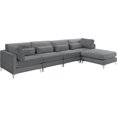thumbnail image 2 of Meridian Furniture Julia Gray Velvet Modular Sectional, 2 of 5
