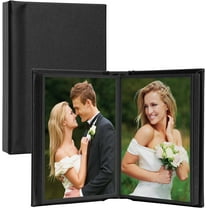 4" x 6" Black Leather Self-Stick Photo Album - Holds 10 Photos