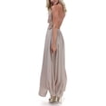 thumbnail image 4 of POPYOUNG Women's Beach Crochet Backless Bohemian Halter Maxi Long Dress Khaki XL, 4 of 6