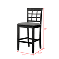 thumbnail image 5 of Home Design Azalea Counter Chairs (Set of 4), Black/Gray, Slat-back design, Padded seat, Comfortable seating, Sturdy frame, Modern minimalist style, Durable construction, 5 of 6