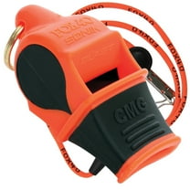 Fox 40 Sonik Blast CMG 3-Chamber Pealess Whistle   Lanyard, Orange/Black