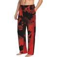 thumbnail image 6 of Naloa Red And Black Abstract Skull Pajama Pants Men, PJ Bottoms, Sleep & Lounge Pants-Large, 6 of 6
