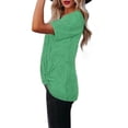 thumbnail image 5 of Womens Clothes Women's Fashion Casual Women's V-Neck Short Sleeve Solid Color Cross Top, 5 of 5
