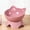 Pink, variant on Generic Cat Food Bowl, Ceramic Elevated Kitten Water Bowl, Tilted Raised Pet Feeder, Anti Vomiting and Whisker Friendly Dishes