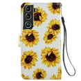thumbnail image 3 of Nalacover for Samsung Galaxy S23 Plus Pattern Printing Wallet Case with Card Slots Kickstand, PU Leather Magnetic Clasp Wrist Hand Strap Shockproof Flip Cover for Samsung Galaxy S23 Plus, Sunflower, 3 of 6