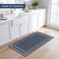 thumbnail image 2 of ICEANT 2'x3' Non-Slip Doormat with Gripper, Geometric Style Entryway Rectangle Rug, Machine Washable Aesthetic Throw Carpet for Bedroom Living Room Hallway, Blue, 2 of 6