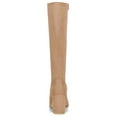 thumbnail image 3 of Unique Bargains Bottes Hauteur Genou à Talon Bloc à Bout Rond pour Femmes, 3 of 5