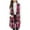 Hot Pink, variant on Womens Plaid Long Vest Jacket Sleeveless Open Front Lapel Oversized Coat Fashion Lightweight Loose Fall Winter Outerwear