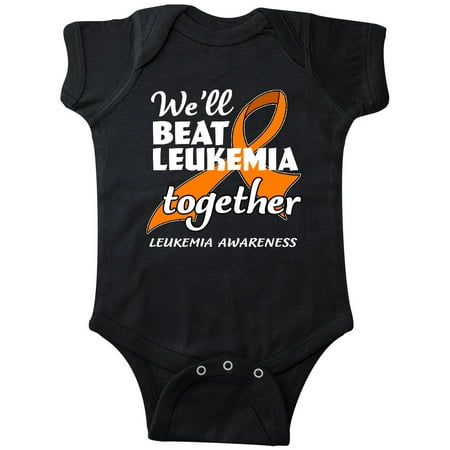 

Inktastic We ll Beat Leukemia Together- Leukemia Awareness Gift Baby Boy or Baby Girl Bodysuit