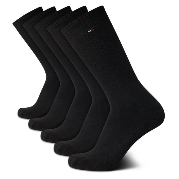 Calcetines deportivos Tommy Hilfiger Cushioned Crew para hombre, paquete de 5