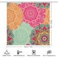 thumbnail image 2 of Retro Floral Pattern Shower Curtain for Bathroom, Polyester Cloth Shower Curtain with Hooks, Modern Shower Curtain, Art Deco Shower Curtain, 72x72 inch Shower Curtain, 12 Hooks, 2 of 5