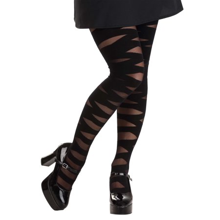 

Women s Black Banded Gothic Tights