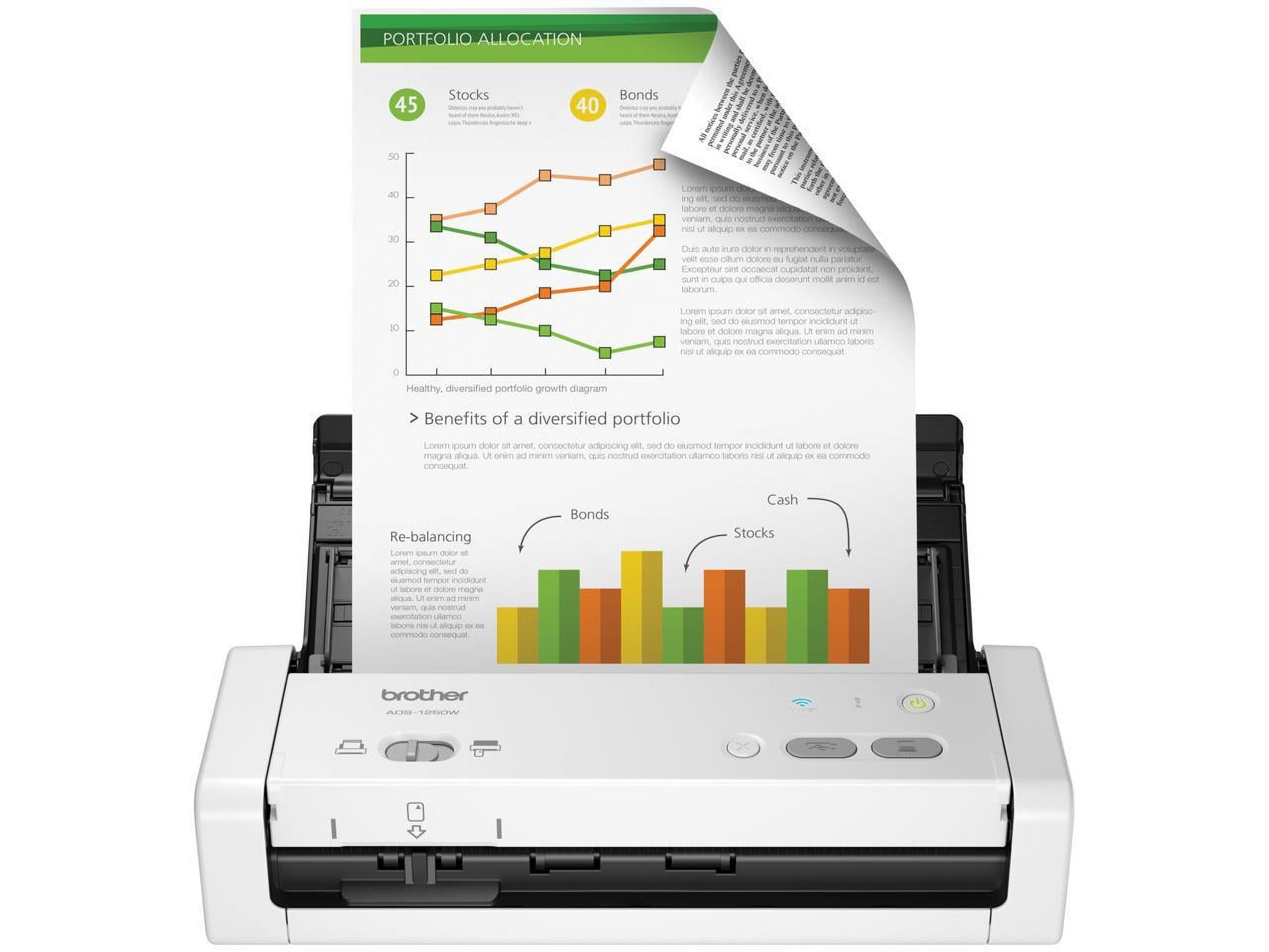 Brother Compact Desktop Scanner, ADS-1250W, Portable, Wireless Connectivity - image 15 of 21