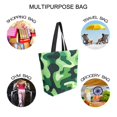 thumbnail image 7 of FORMRS Womens Canvas Tote Bag with Zipper Inner Pocket Shoulder Handbag, Green Camouflage Pattern, 7 of 7