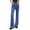 BU2, variant on MIXUE Jeans For Women Solid Color High Waisted Bottom Trendy Yoga Pants Stretchy Flare Leggings Pockets Trousers Outwear,Blue,L