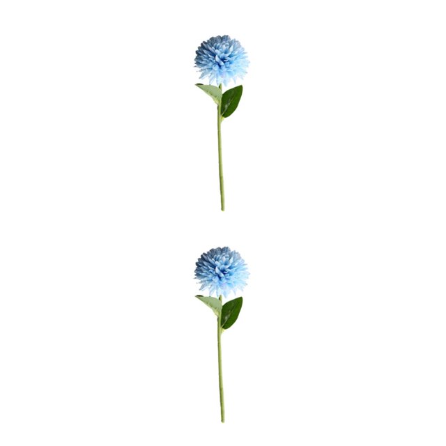 Yuarrent 10x exquisita flor artificial de simulación hecha a mano para la decoración del hogar sin simulación de longitud de riego azul claro Azul claro 2Conjunto