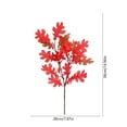 thumbnail image 2 of 2 Pcs Artificial Fall Oak Leaves Branches,15 Inch Fake Autumn Foliage Branches for Table Centerpieces Vases Filler,Farmhouse Home Kitchen Thanksgiving Decor,Red, 2 of 4
