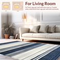 thumbnail image 2 of ODIKA 4'x6' Machine Washable Non-Slip Area Rug, Heritage Stripe With Artisan High Traffic Rug, Navy, 272716, 2 of 7