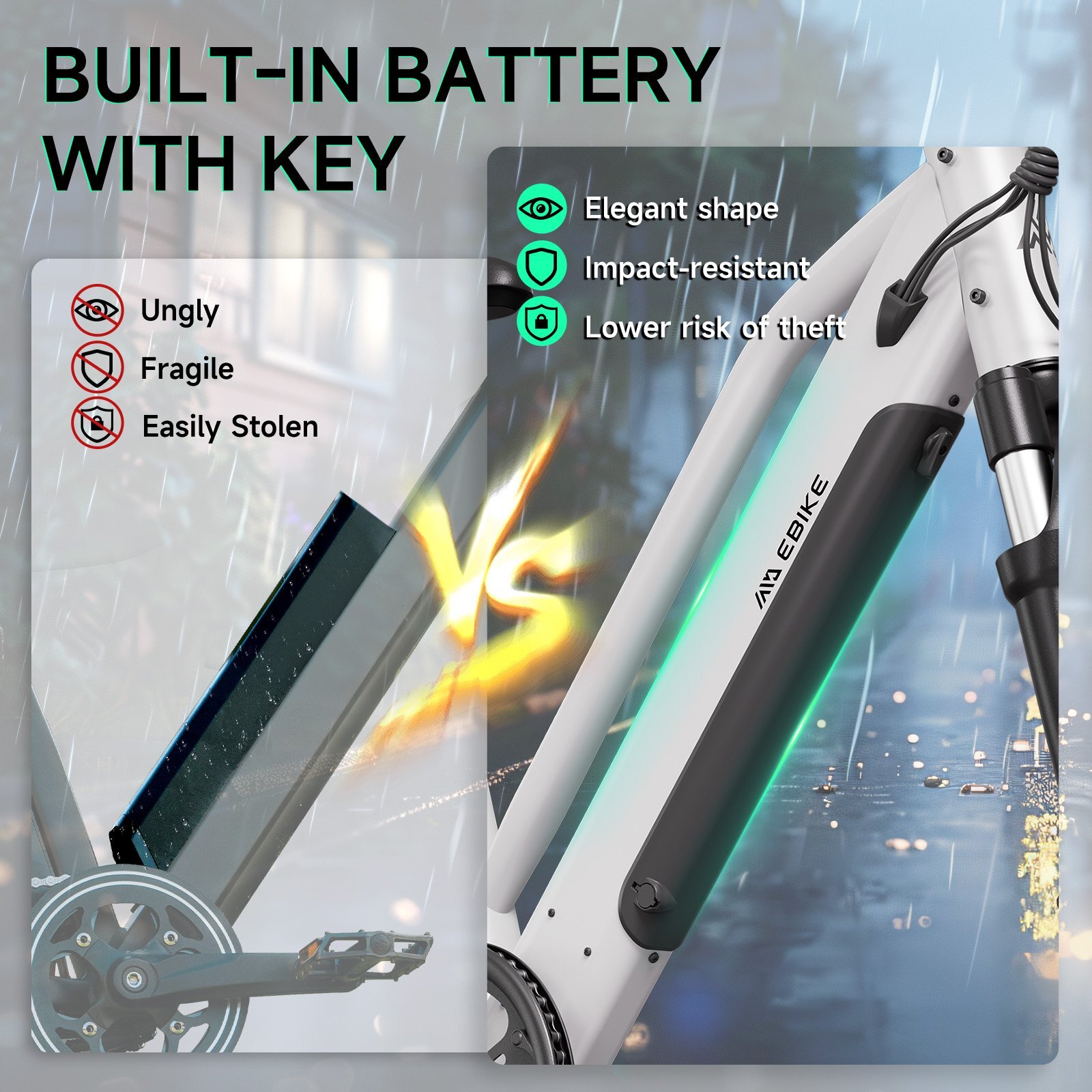 Electric Bike for Adults, Peak 750W Motor Electric Bicycle, 26" Tire E-Mountain Bike, 7.8Ah Battery UL2849, App Control
