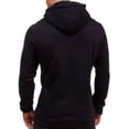 thumbnail image 3 of Men's Solid Color Zip Up Hoodie Classic Winter Hooded Sweatshirt Jacket Coat Top, 3 of 5