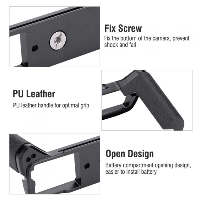 Wchiuoe Camera Hand Grip Vertical Alloy Camera Grip Handle Of PU Leather With Dovetail Design Suitable For X-PRO2 Cameras