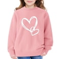 thumbnail image 4 of Abcomgle Valentines Day Sweatshirt Girls Size 10-12 Cute Love Heart Pullover Sweatshirts Crewneck Long Sleeve Clothes for Tween Girls Trendy Winter Clothing for Teen Girls,Pink,3-4Years, 4 of 6