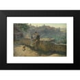 thumbnail image 2 of Robert Pötzelberger 18x12 Black Modern Framed Museum Art Print Titled - Peace in the Country. Schildwache in Entertainment with a Woman Who Wears a Child on Her Arms (1893), 2 of 5