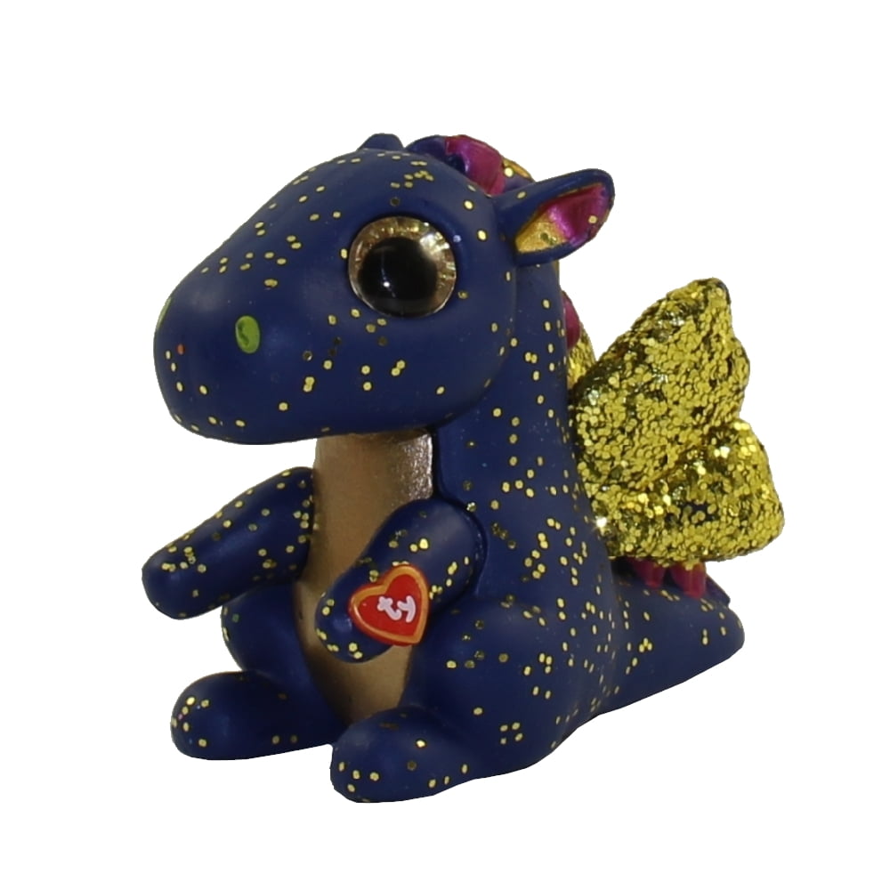 TY Beanie Boos - Mini Boo Figures Series 3 - SAFFIRE the Blue Dragon (2 inch) *Chaser* RARE