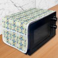 thumbnail image 1 of Floral Microwave Oven Cover, Colorful Folkloric Flowers and Leaves Print, Water Resistant Organizer with Pockets for Kitchen, 36" x 12", Cream Quartz Sky Blue, by Ambesonne, 1 of 4