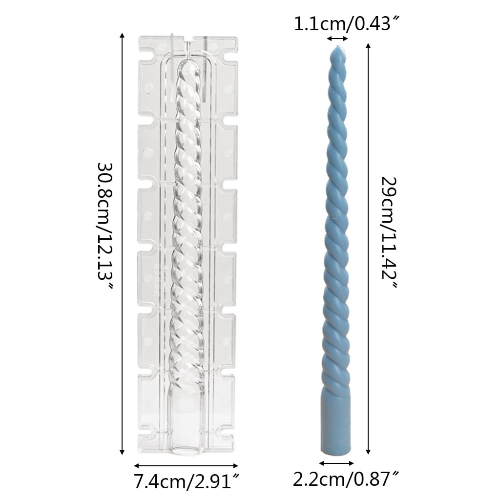 WINDLAND Creative Twisted Candle Plastic Mold Simple Elongated Spiral Candle Mold Special Shape Aromatherapy Candle Making Mo