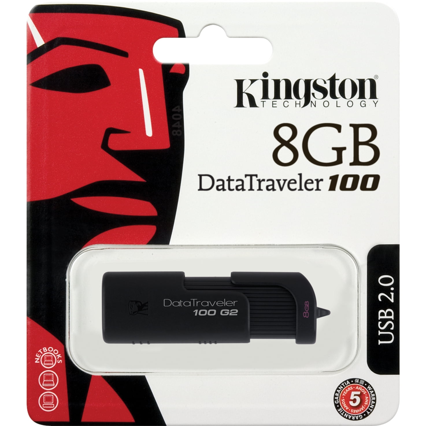 Kingston 8GB DataTraveler DT100G2/8GBZ USB Flash Drive Walmart.com