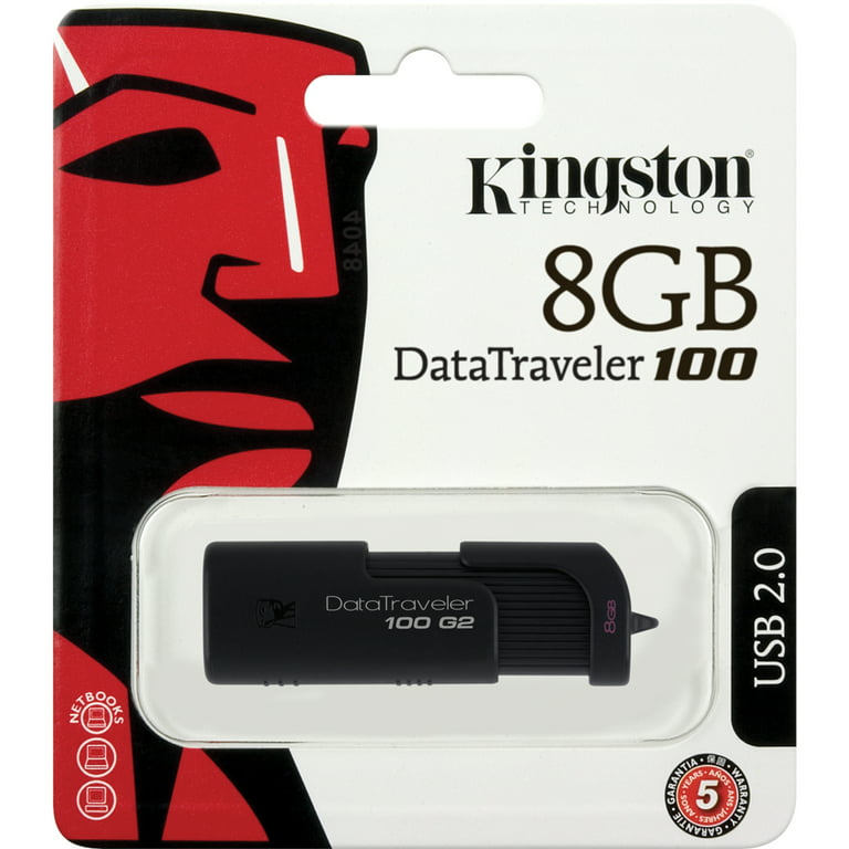 dash forkorte Ung dame Kingston 8GB DataTraveler 100 G2 DT100G2/8GBZ USB 2.0 Flash Drive -  Walmart.com