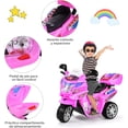thumbnail image 3 of Moto Montable Costway para Niños 6 V Rosa con 3 Ruedas Música Incorporada, 3 of 7