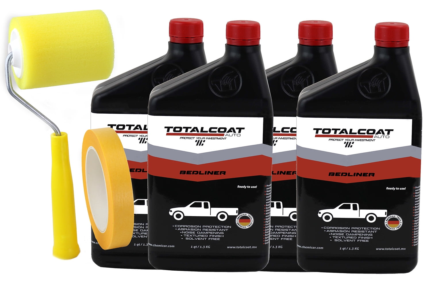 Grey Bedliner; Roll On Bed Liner; Low Odor, WaterBased Formula, No