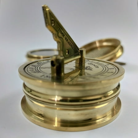 Brass Sundial Compass Maritime Collectible