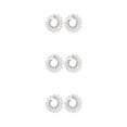 thumbnail image 2 of Minnieouse 1 par de pendientes de cristal para mujer, joyería de moda para boda, accesorios de regalo personalizados para madre e hija, plata Type1 NO1 Minnieouse CBP227472, 2 of 6
