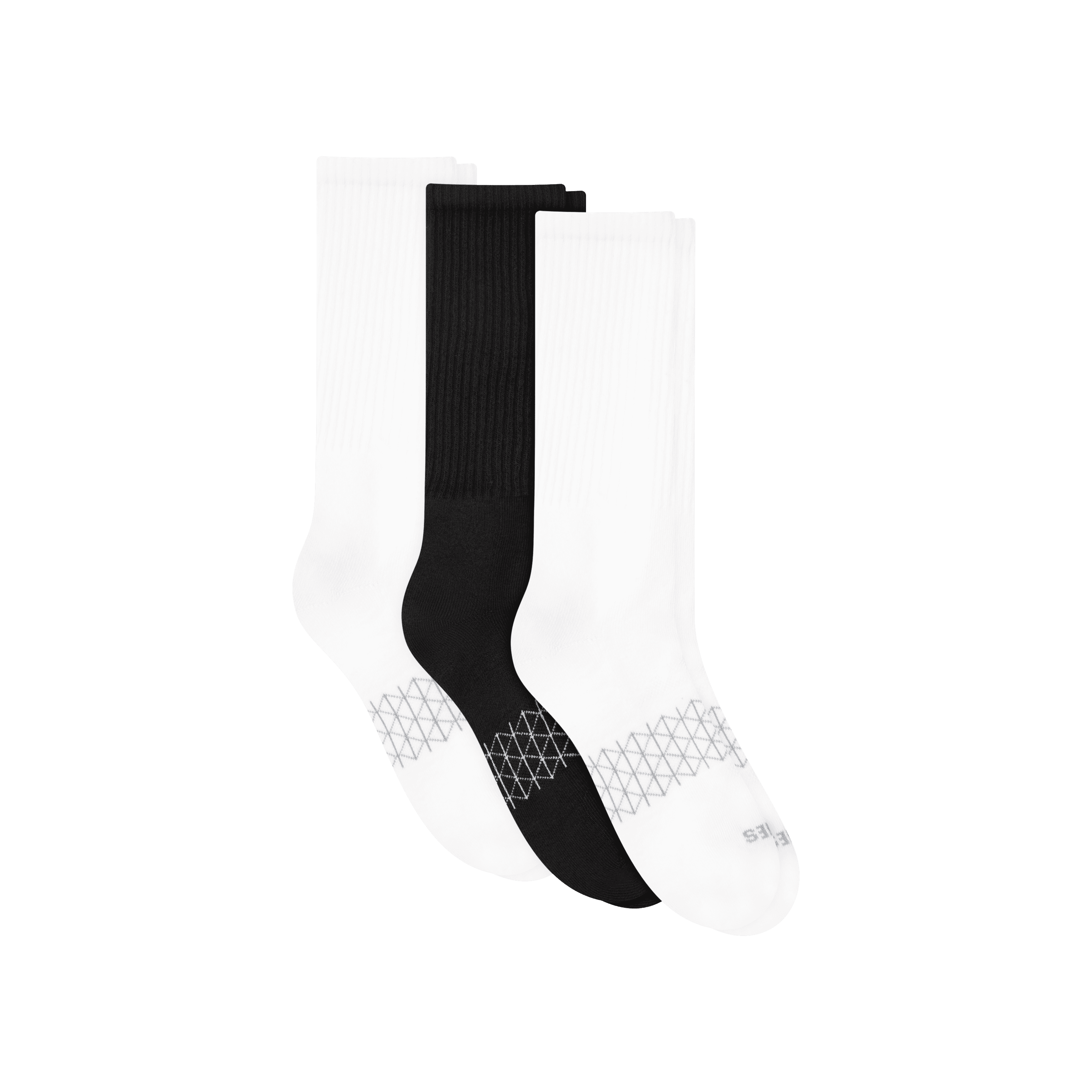 Hanes Mens Absolute Comfort Cushioned Crew Socks, 3-Pairs