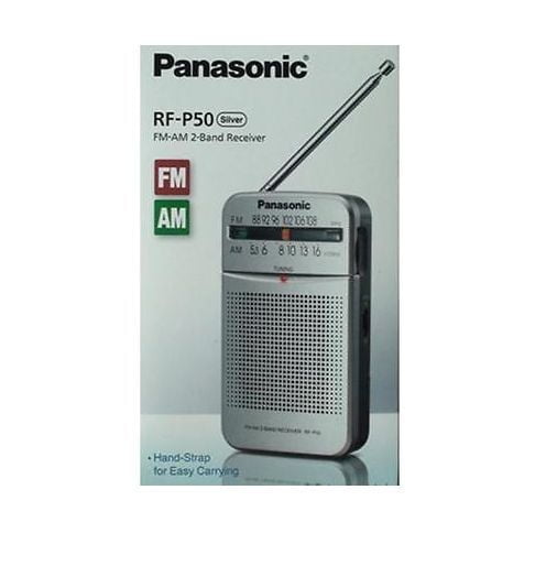 Pocket Radio Portable AM/FM Panasonic RF-P50 2-Band Receiver 