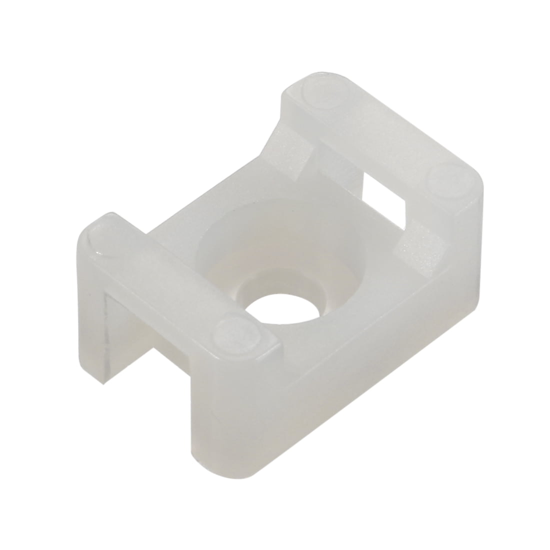 Cable Tie Base Saddle Type Wire Holder Nylon 5mm Hole Width White 30Pcs