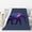 Purple, variant on Elephant Blanket Artistic Floral Silhouette Design, Warm Soft Flannel Throw For Living Room, Unique Wildlife Decor 50x40